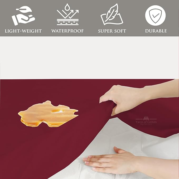 Cot Mattress Protector 28"x75" Waterproof, Terry Soft and Noiseless Mattress Protector Perfect for Daybed 28" X 75" Mattress/Narrow Twin/Cot Size/Rv Bunk/Camping Cot (Burgundy)