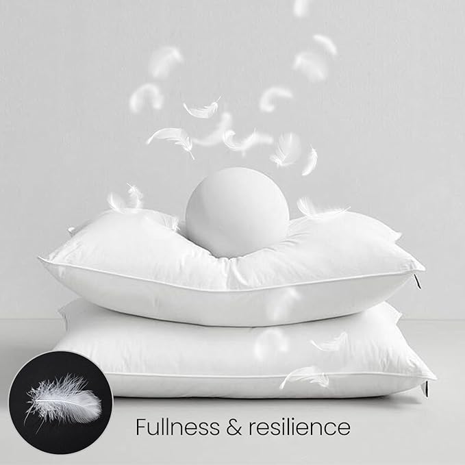 MOOX Down Feathers Pillow Stuffing Filling for DIY Projects Premium Natural 5/95 Goose Feather Down Soft Fluffy Perfect for Pillow Cushions Bedding Pillow Couch Dog Bed Upholstery Crafts (2.0, Pounds)