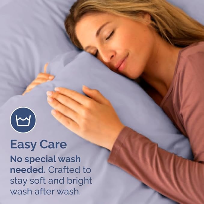 Body Pillowcases Set of 4-20x54 Long Body Pillow Case - Soft Body Pillow Cover for Sleeping & Side Sleepers - Comfy Breathable & Fade Free - Machine Washable w/Envelope Enclosure - (Light Lavender)