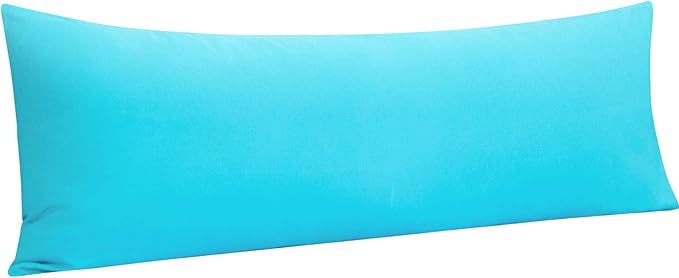 NTBAY Body Pillowcase - Brushed Microfiber 20x54 Pillowcase - Soft, Wrinkle-Free, Fade-Resistant, Stain-Resistant, Blue Body Pillow Cover with Envelope Closure - 20x54 Inches, Blue