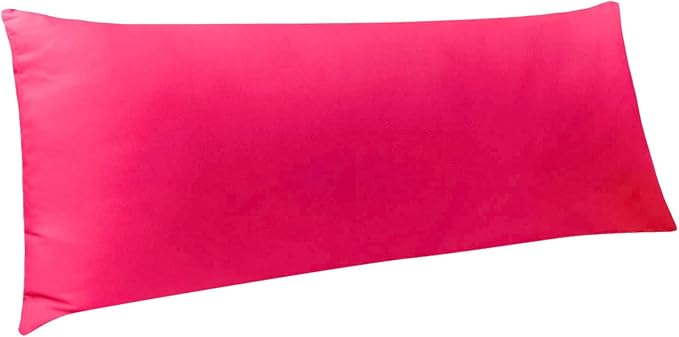 NTBAY Body Pillowcase - Brushed Microfiber 20x54 Pillowcase - Soft, Wrinkle-Free, Fade-Resistant, Stain-Resistant, Magenta Body Pillow Cover with Envelope Closure - 20x54 Inches, Magenta
