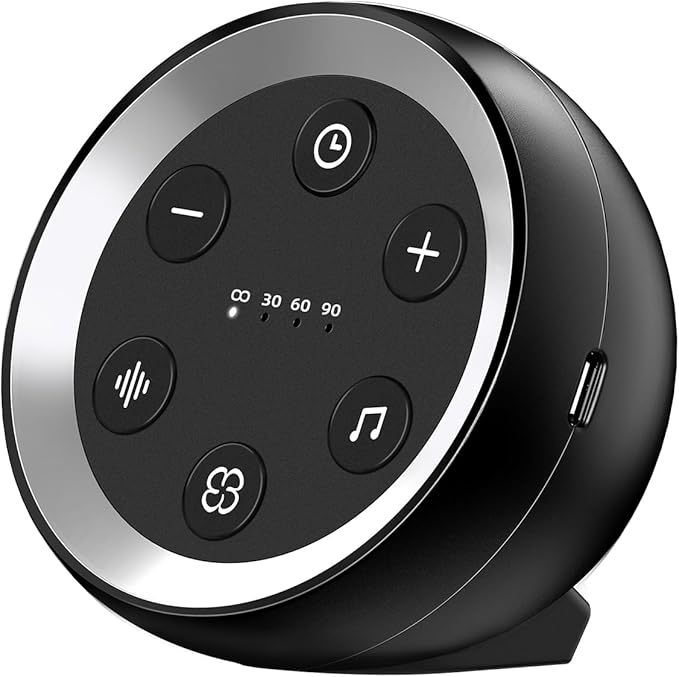 Small Sound Machine Battery Mini White Noise Machine for Baby Kids Adult with 32 Relaxing Sounds 32 Volume Levels Sleep Brown Noise Machine for Travel Office Privacy with 4 Timer & Memory