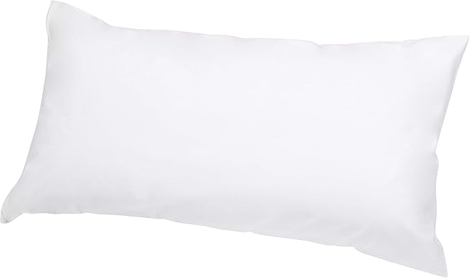 Amazon Basics King Pillow Pillowcases with Zipper, 100% Cotton Hypoallergenic, Pillow Protector, White (37 x 21 Inches), Pillows Not Included