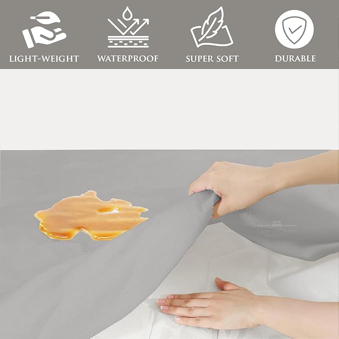 Cot Mattress Protector 28"x75" Waterproof, Terry Soft and Noiseless Mattress Protector Perfect for Daybed 28" X 75" Mattress/Narrow Twin/Cot Size/Rv Bunk/Camping Cot (Light Grey)