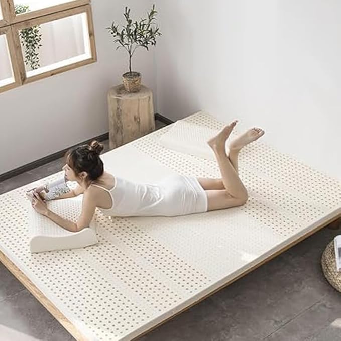 Latex Mattress,Thailand Natural Latex Mattress Home Single Double Mats with Cover Twin Full Size,7.5cm,200x220cm(79x87in)