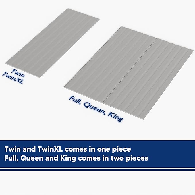 Greaton, 0.75-Inch Vertical Wooden Bunkie Board/Bed Slats, Full, Grey