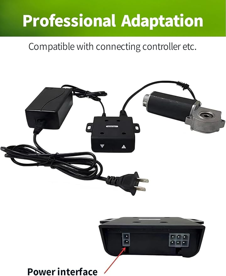 Adjustable Bed Base Power Supply for Sealy Ease, Serta New Generation, Ergo and Extend, Electric Bed Power Supply Replacement Power Cord Kit, Switching Power Supply Transformer