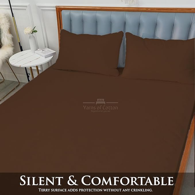 Cot Mattress Protector 25"x75" Waterproof, Terry Soft and Noiseless Mattress Protector Perfect for Daybed 25" X 75" Mattress/Narrow Twin/Cot Size/Rv Bunk/Camping Cot (Chocolate)