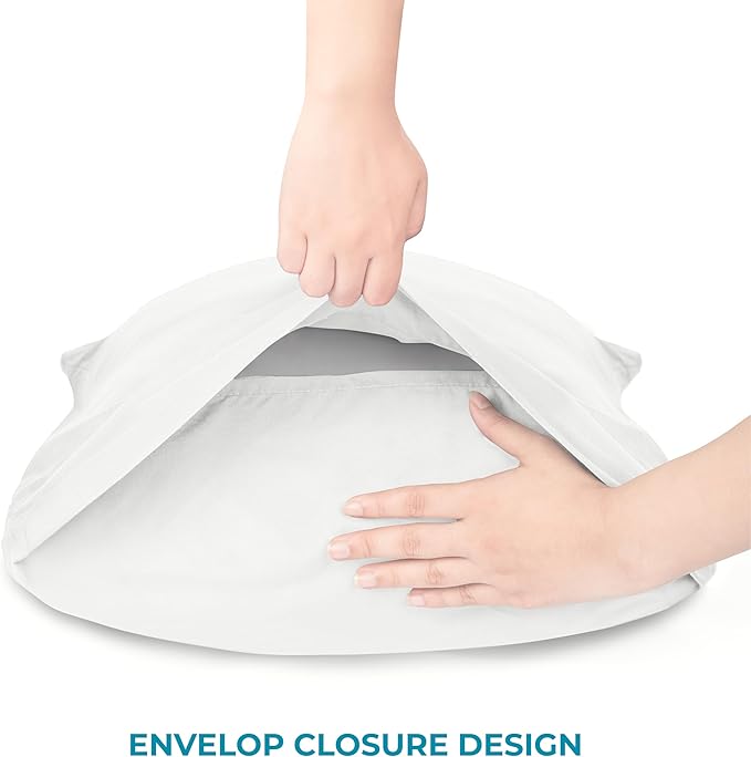 Utopia Bedding King Pillow Cases - 6 Pack - Envelope Closure - Soft Brushed Microfiber Fabric - Shrinkage and Fade Resistant Pillow Covers King Size 20 X 40 Inches (King, White)