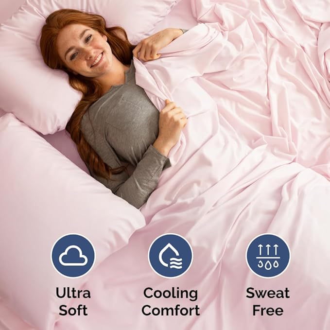 Short Queen Size 4 Piece Sheet Set - RV Short Queen, Soft, Breathable & Cooling Bed Sheets Set with Deep Pockets - Hotel Luxury Bedding for Women & Men - Wrinkle Free & Fade Resistant - Lavender Pink
