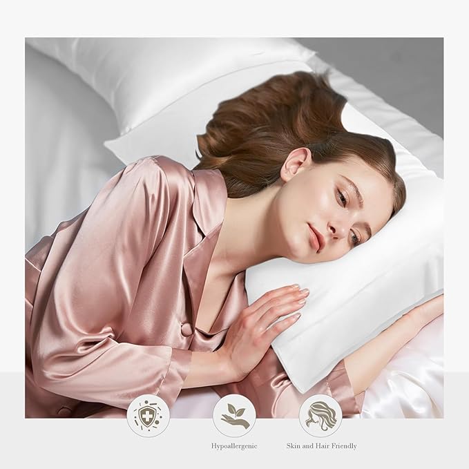WishSmile Cooling King Pillowcases Set of 2 Breathable Cool Silky Soft Rayon Derived from Bamboo Fabric, Moisture Wicking for Hot Sleepers, Hair and Skin Friendly, White, 2 Pack, 20x36IN