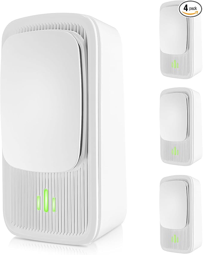 Plug In Air Ionizers - 4 Pack Quiet Negative Ion Air Purifier, Air Fresheners for Home, Bedroom, Office, Kitchen - Portable Air Purifiers Portable Odor Eliminator for Smoke, Dust, Pet Smell