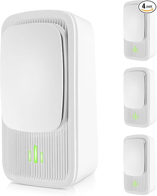 Plug In Air Ionizers - 4 Pack Quiet Negative Ion Air Purifier, Air Fresheners for Home, Bedroom, Office, Kitchen - Portable Air Purifiers Portable Odor Eliminator for Smoke, Dust, Pet Smell