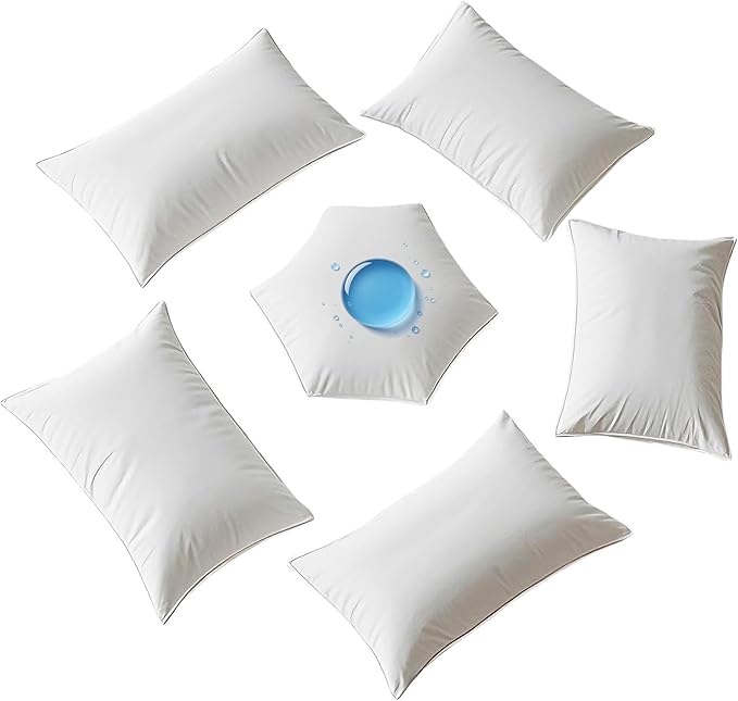 Waterproof Pillow Protectors King 20x38 Inches 8 Pack with Zipper Dust Proof Moisture Proof Sweat Proof Pillow Case Cover Protector Soft Cozy White (8 Pack, 38" x 20" King)