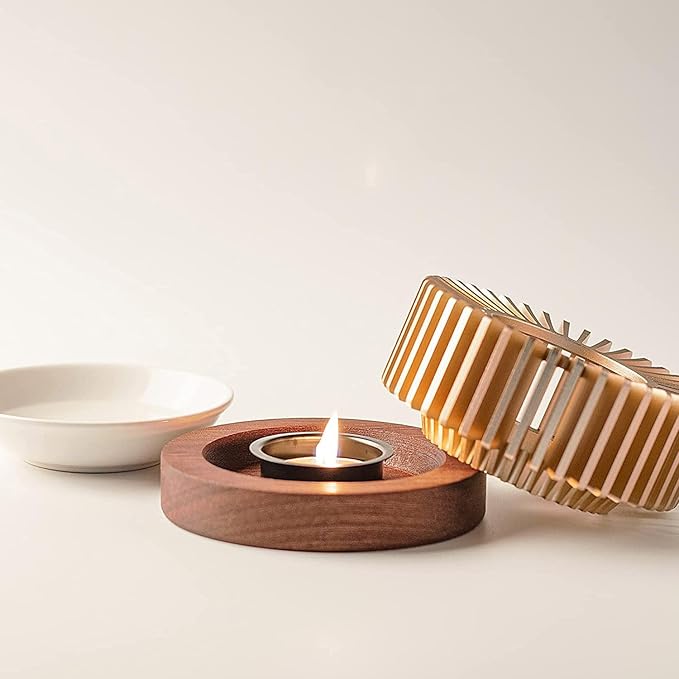 Aromatherapy Aroma Burner Oil Diffuser,Tea Light Candle Holder,Essential Oil Burner,Tealight Wax Warmer Decoration for Bedroom, Living Room, Balcony,Patio