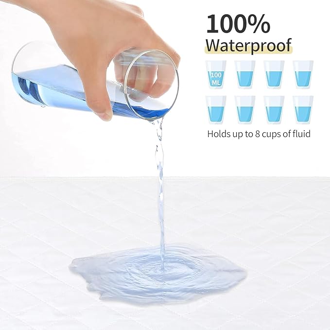 CoolShields Waterproof Bed Pads Incontinence Washable Reusable Bedwetting Mattress Protector Pad for Kids, Adults, Elderly, and Pets 34'' x 72'' (1 Pack)
