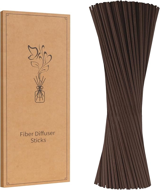 130pcs Reed Diffuser Sticks -10 Inch Essential Oil Aroma Diffuser Reeds Aroma Fragrance Refills(Brown10/25cm)