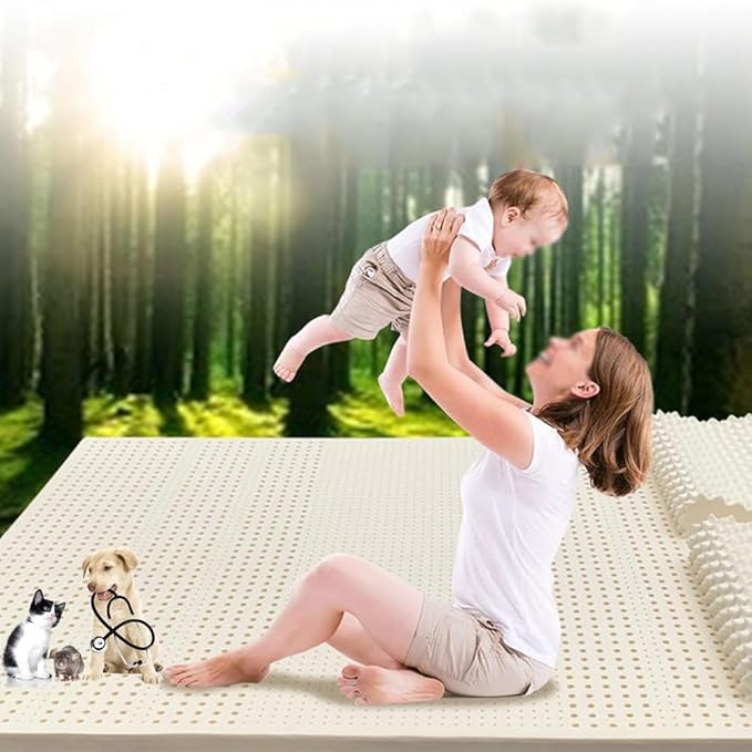 Organic Natural Latex Mattress - Single/Double/King//Twin/Full - 1 Inch Thickness - Hotel Quality, Soft Cover Included - 80x200cm (31.5x79in)