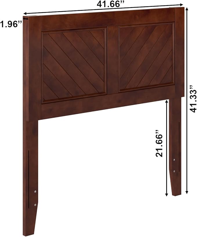 AFI, Canyon Twin Solid Wood Rustic Farmhouse Headboard, Walnut