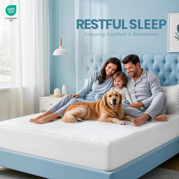 Utopia Bedding Waterproof Mattress Protector California King Size 2 Pack, Premium 200 GSM Terry Mattress Cover, Soft & Breathable Bed Cover, Fitted Sheet Style with Stretchable Deep Pocket 17" (White)