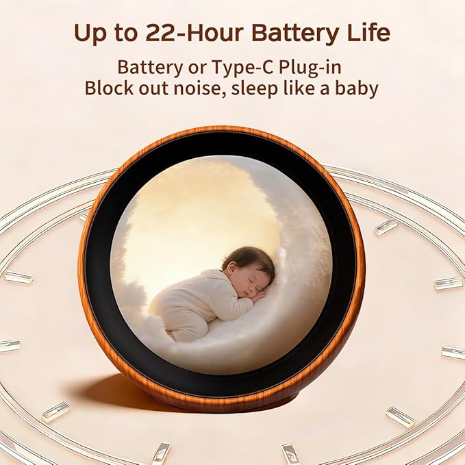 Portable Sound Machine Mini White Noise Machine for Baby Kids Adult with 32 Soothing Sounds 32 Volume Levels Sleep Brown Noise Machine with 4 Timer & Memory for Travel Office Privacy
