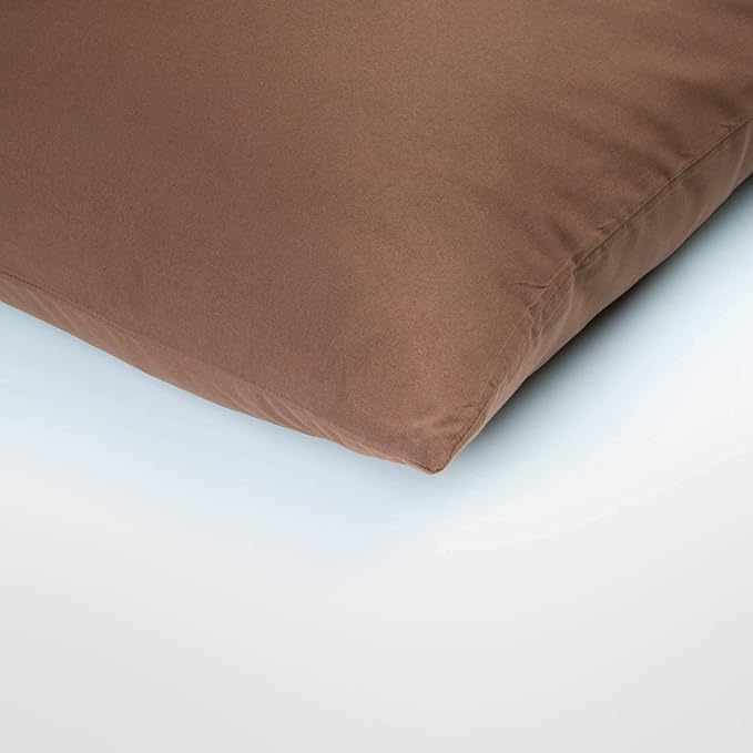 FLXXIE Pillow Cases Queen, Soft Microfiber Pillow Covers with Envelope Closure, Wrinkle Resistant Pillowcases, 2 Piece Set, 20x30, Brown