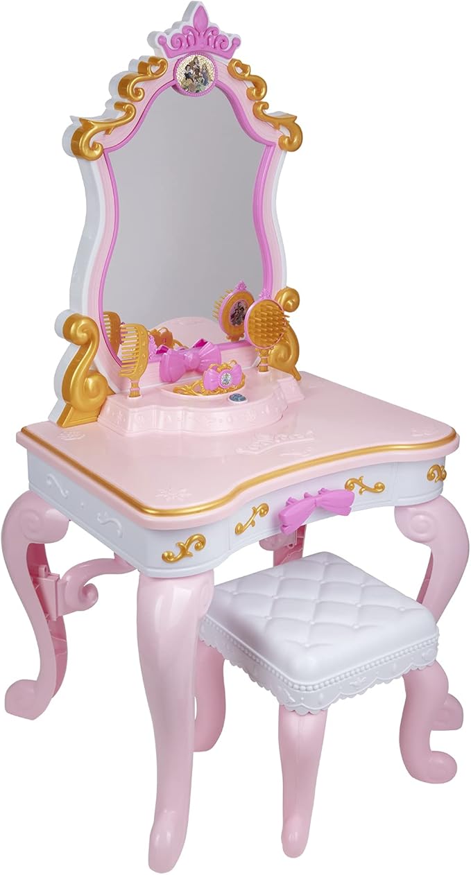 Disney Princess Ultimate Musical Vanity with Enchanting Messages & Celebration Song! Includes Brush, Comb, Tiara & 5 Rings
