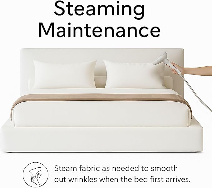 Round Bed – Washable Zip Cover - Upholstered Linen Soft Foam - Modular Minimalist Modern - Half Circle Moon - Sold Sold Separately (Waterproof Black Linen, King Base)