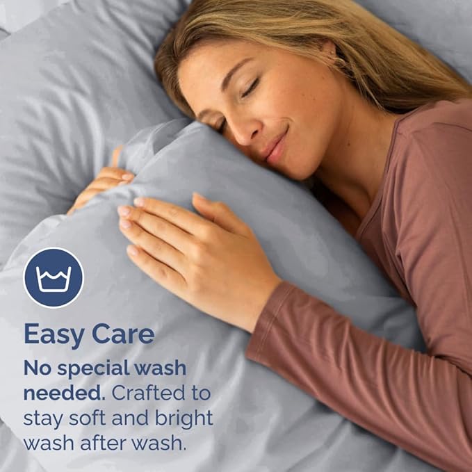 Standard Pillow Cases Set of 6 - Ultra Soft Hotel Quality Pillowcase Covers - Comfy & Wrinkle Free - Shrink, Stain and Fade Resistant - Machine Washable Pillow Protectors - 6 Piece Set - Steel Blue