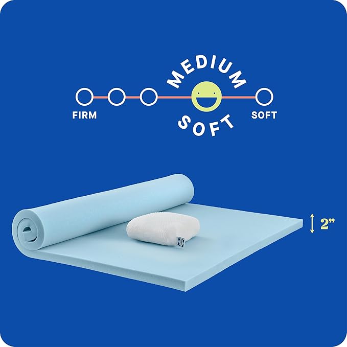Sealy Dreamlife 2” Gel Memory Foam King Mattress Topper with Cooling Cover, SealyComfort Gel Foam, SealyCool Stretch Knit Cover with Corner Straps