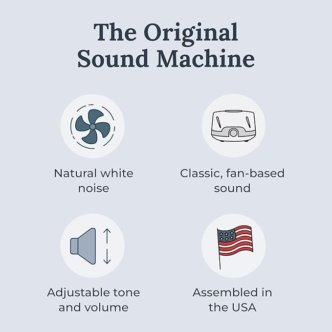 Yogasleep Dohm Classic (6 Pack) The Original White Noise Sound Machine, Soothing Natural Sounds from a Real Fan, Sleep Therapy for Adults & Baby, Noise Cancelling for Office Privacy & Meditation