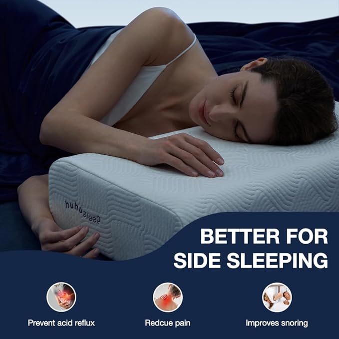 Firm Pro Cube Pillow for Side Sleeper, Cooling Memory Foam Pillows with Two Side Four Types of Softness for Neck and Shoulder Pain, King or Queen 24"x12"x6"
