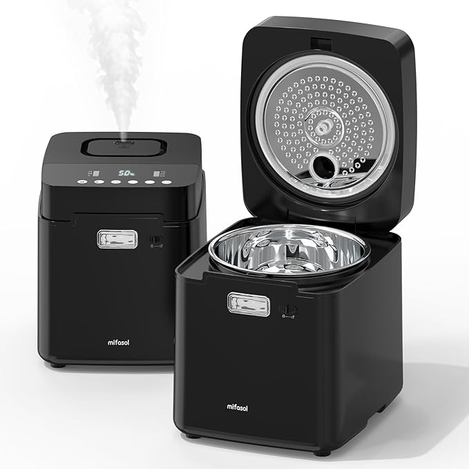 Mifasol Stainless Steel Humidifier, 3.3L/0.87Gal Steam Humidifier Large Room up to 800 sq ft, Easy to Clean Warm Mist Humidifiers for Bedroom Baby Nursery Home Office
