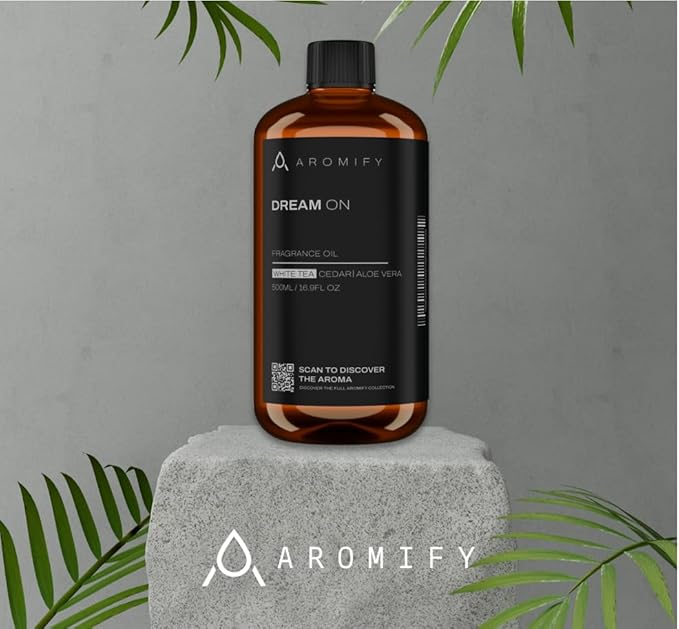 Dream On Diffuser Oil, 16.9 FL Oz, 500 mL, Luxury Hotel Scent Diffuser Oil for Home, Office & Spa, Fragrance Essential Oils for Aromatherapy, Aloe Vera & Cedarwood.