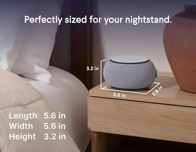 SNOOZ Smart White Noise Machine - Real Fan Inside for Non-Looping Sound, Portable Sleep Aid for Adults, Dogs, Travel, Home, Bedroom, Sleeping, Office Privacy, Therapy, & Baby Registry Essential- Cloud
