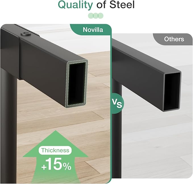 Novilla Queen Bed Frame with Headboard and Footboard, 14 Inch Metal Platform Bed Frame Queen Size, Large Storage Space, Heavy Duty Slats Support, Mattress Foundation No Box Spring Needed