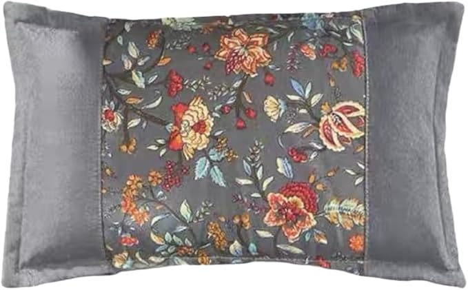 Herbal Bliss Pillow for Sleeping - Natural Fillings with Lavender & Mugwort Soothing Aromatherapy for Adults & Kids, Relief for Allergy Season, Support Deep Relaxation and Easier Breathing（Grey）