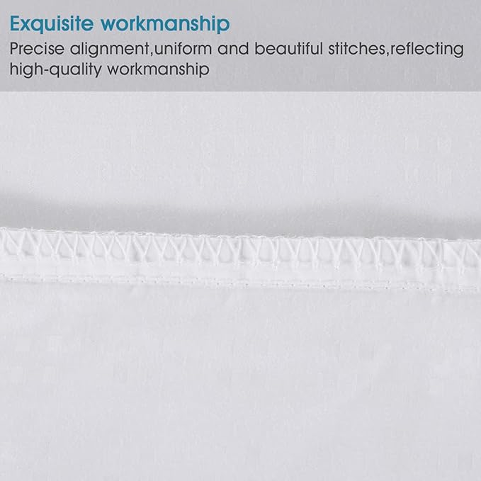 STONECREST Gusseted Pillow Protector - 1 PC, Zipper Premium Pillow Encasement Covers(400tc Dot Jacquard, Queen)