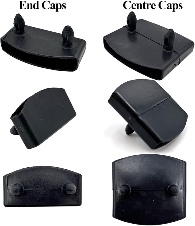 40pcs 54x9mm Black Replacement Bed Slat Plastic Centre Caps or End Caps Holders for Holding Securing Wooden Slats Bed Base,Width 54mm x Height 9 mm (20pcs End Caps and 20pcs Centre Caps)