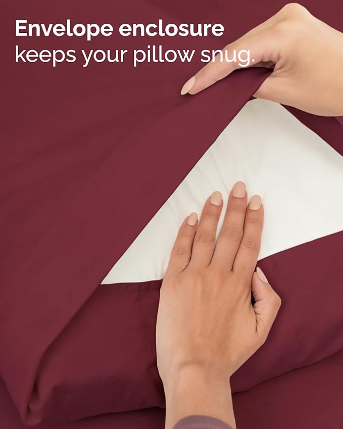 Twin 4 Piece Sheet Set - Comfy, Breathable & Cooling - Hotel Luxury Bedding for Women, Men, Kids, Teens and Children - 1 Flat & 1 Fitted Sheet & 2 Pillowcases w/ Deep Pockets - Wrinkle Free - Burgundy