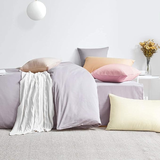 FLXXIE King Pillow Cases Set of 2, Soft Microfiber Pillow Covers with Envelope Closure, Wrinkle, Fade and Stain Resistant Pillowcases, 20x36, Smoky Grey