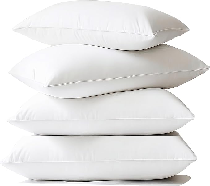 Waterproof Pillow Protectors Standard Size 20x26 Inches 1 Pack with Zipper Dust Proof Moisture Proof Sweat Proof Pillow Case Cover Protector Soft Cozy White