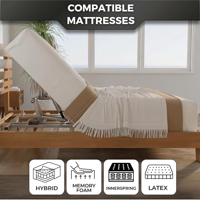 Boyd Sleep Full Size Adjustable Bed Kit – Turn Your Mattress & Frame Into Heads-Up Adjustable Base with Powerful Motor, Wireless Remote, Head Incline, Easy Assembly, Zero Clearance Design