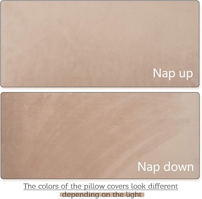 StangH Pregnancy Pillow Cover, Nursery Soft Velvet Body Pillowcase, King Size Zippered Long Pillowcase Cover for Kids/Toddler, Blush Beige, 20 x 54 inches, 1 Pc