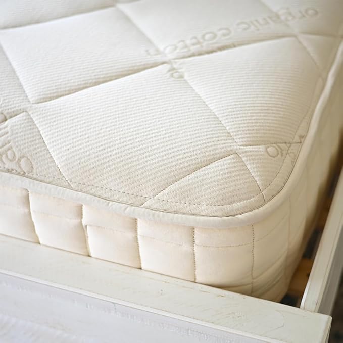 Naturepedic Chorus Organic Mattress - Medium Firm Mattress with Encased Coil Layers for Universal Comfort and Pressure Relieving - Full