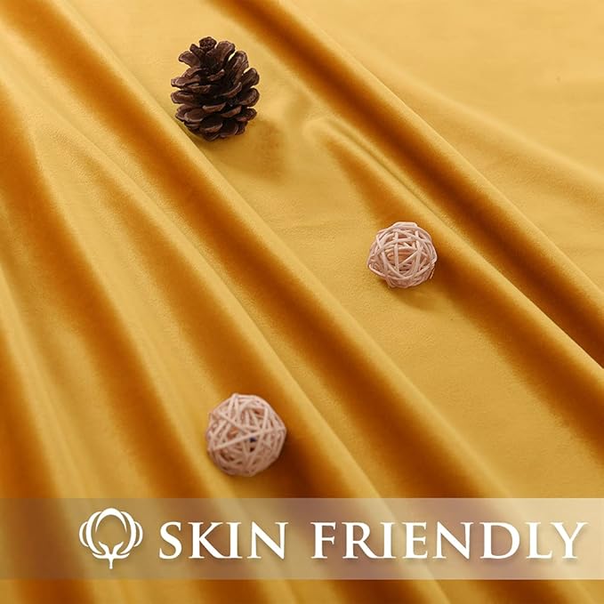 StangH Body Pillow Cover, Holiday Decorative Soft Cozy Velvet Pillow Cover Body Pillowcase with Hidden Zipper for Cozy Sunbathing/Party Garnish, Warm Gold, 20 x 54 inches, 1 Piece