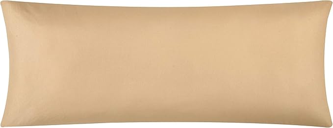 EVOLIVE Body Pillow Cover 21"x54", Ultra Soft Microfiber Pillowcase with Hidden Zipper, Breathable, Machine Washable, for Pregnancy & Side Sleepers, Cover Only (21"x54" Body Pillow Cover, Taupe)