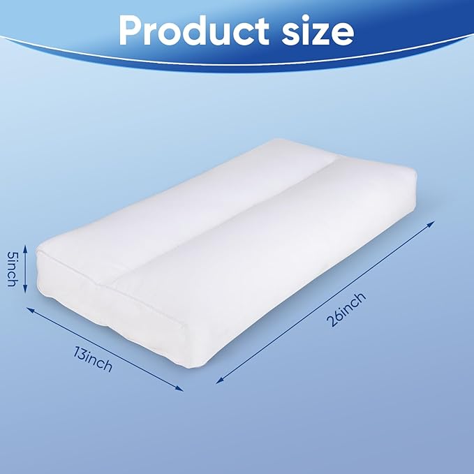 MINUPWELL Knee Pillow for Side Sleepers, 5" Leg Pillow for Side Sleeping, 100% Cotton Fabric Pillow for Between Knees While Sleeping - High Support Alternative for Relieving Leg, Back, and Knee Pain