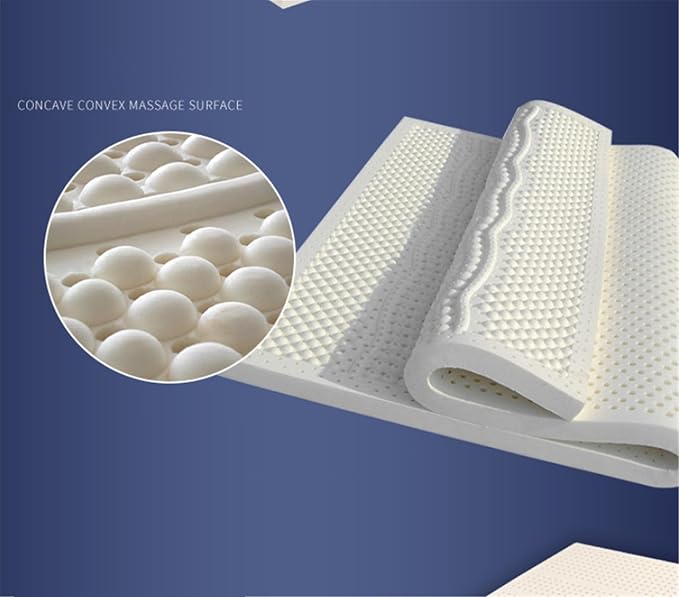 100% Thailand Natural Latex Mattress with Cover Natural Pure Rubber Mattress 1.8M Bed 1.5M Thickened Home Dormitory Cushion Mat,Thickness 2.5cm,190x190cm