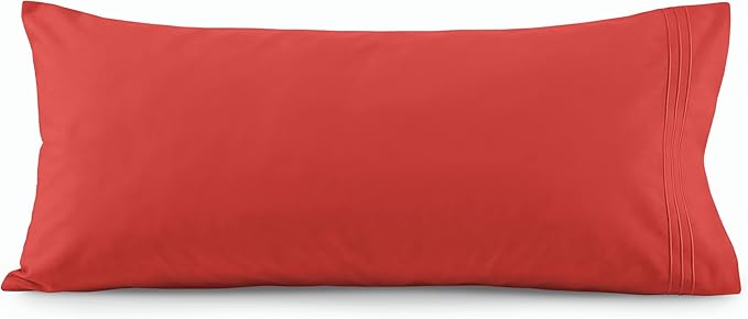 Elegant Comfort Luxury Ultra-Soft 1-Piece Body Pillowcase - 1500 Premium Hotel Quality Microfiber Double Brushed - Wrinkle Resistant, Body Pillowcase Size, Rust